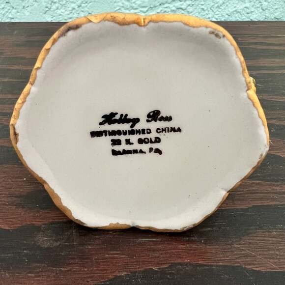 * MINT* Vintage Holley Ross Weeping 22K Gold Tea Set: Teapot, Creamer & Sugar - Picture 16 of 16